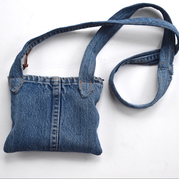 Denim handmade small bag - Picture 2 of 3